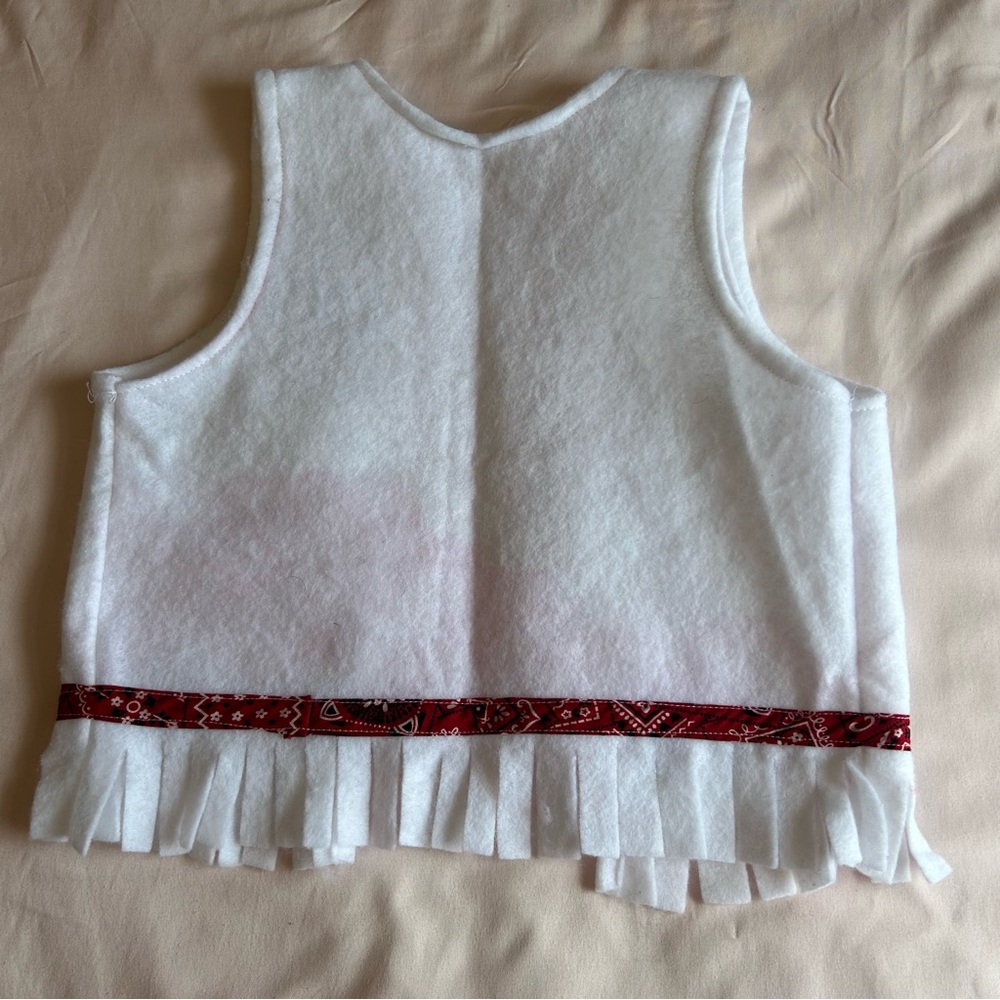 Red & White Cowgirl/Western Costume – Girls Size 6–8 (Small) - Picture 3 of 10